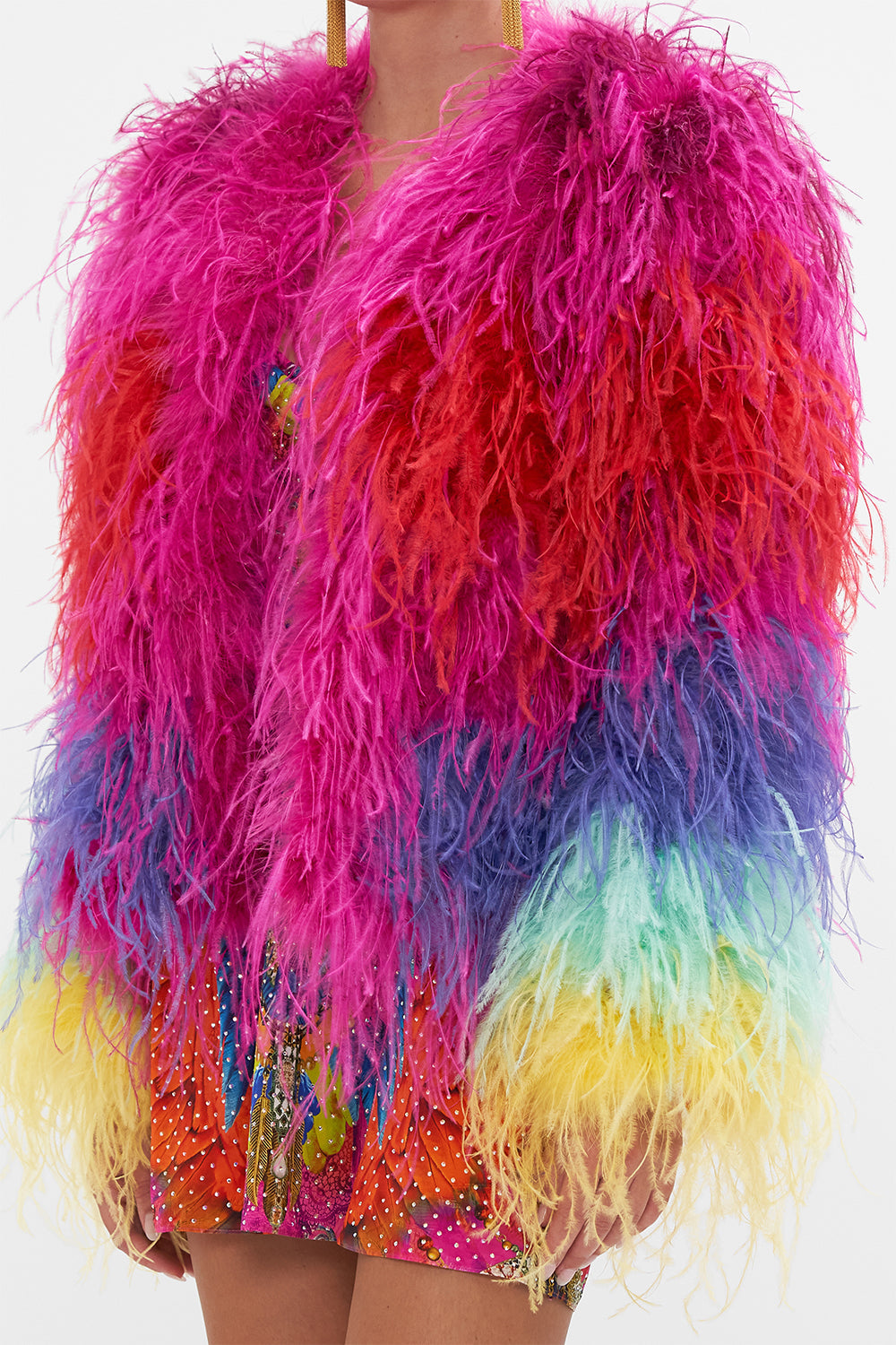 FEATHER JACKET DANCING WITH DESTINY