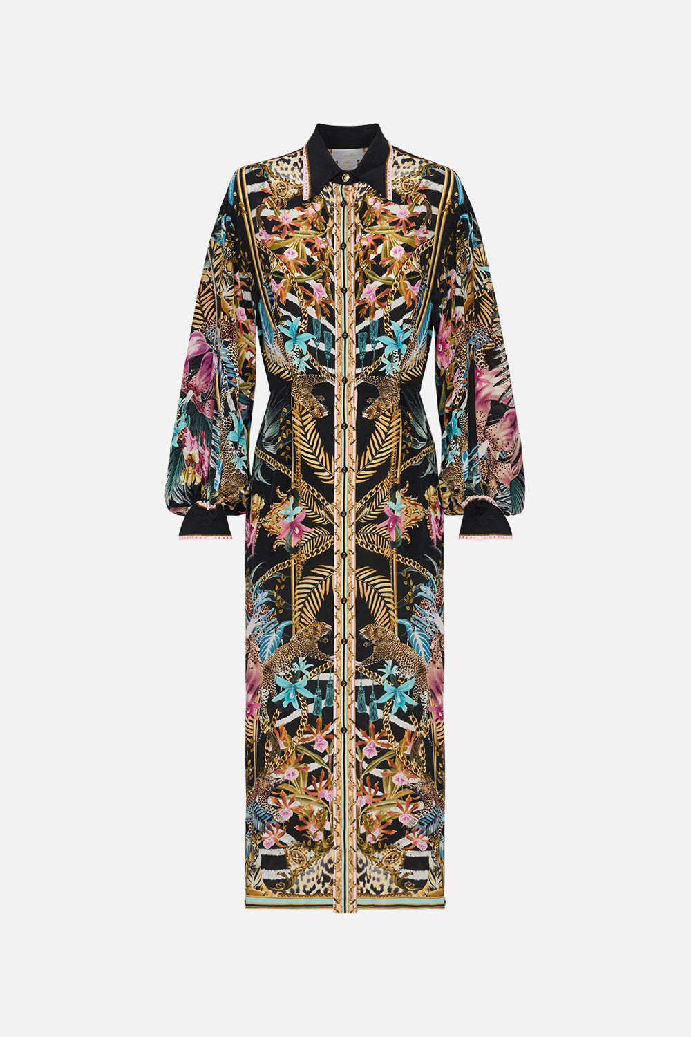 BUTTON DOWN BLOUSON SLEEVE DRESS CHILD OF THE WILD