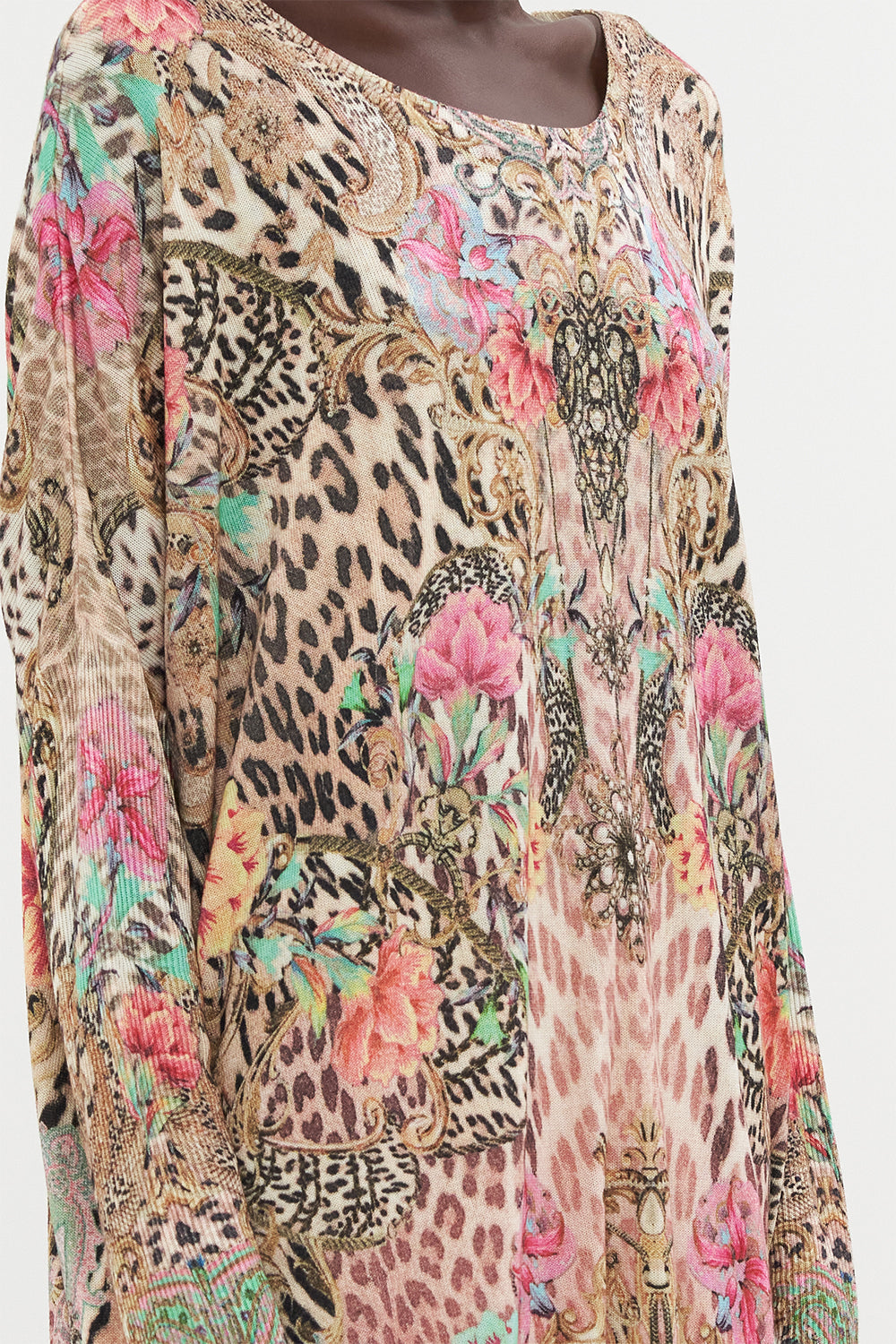 OVERSIZE LONG SLEEVE KNIT TOP QUEEN ATLANTIS