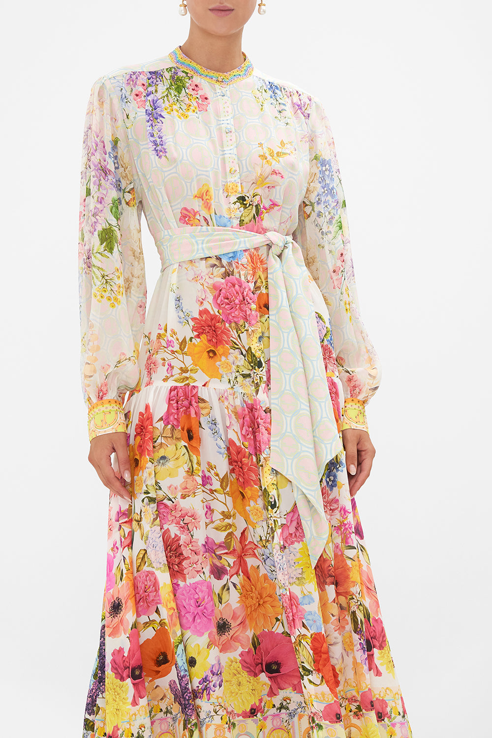 BUTTON THROUGH DRESS WITH YOKE SUNLIGHT SYMPHONY