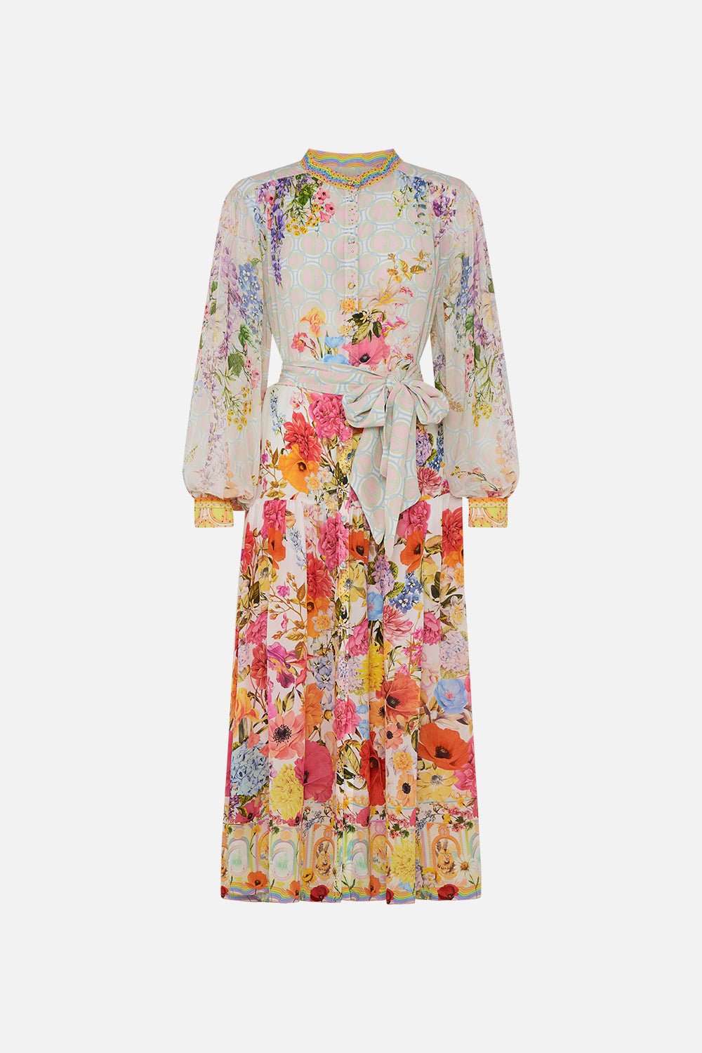 BUTTON THROUGH DRESS WITH YOKE SUNLIGHT SYMPHONY