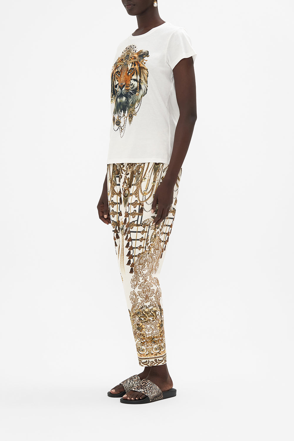 SLIM FIT  ROUND NECK T-SHIRT ROAD TO RICHESSE