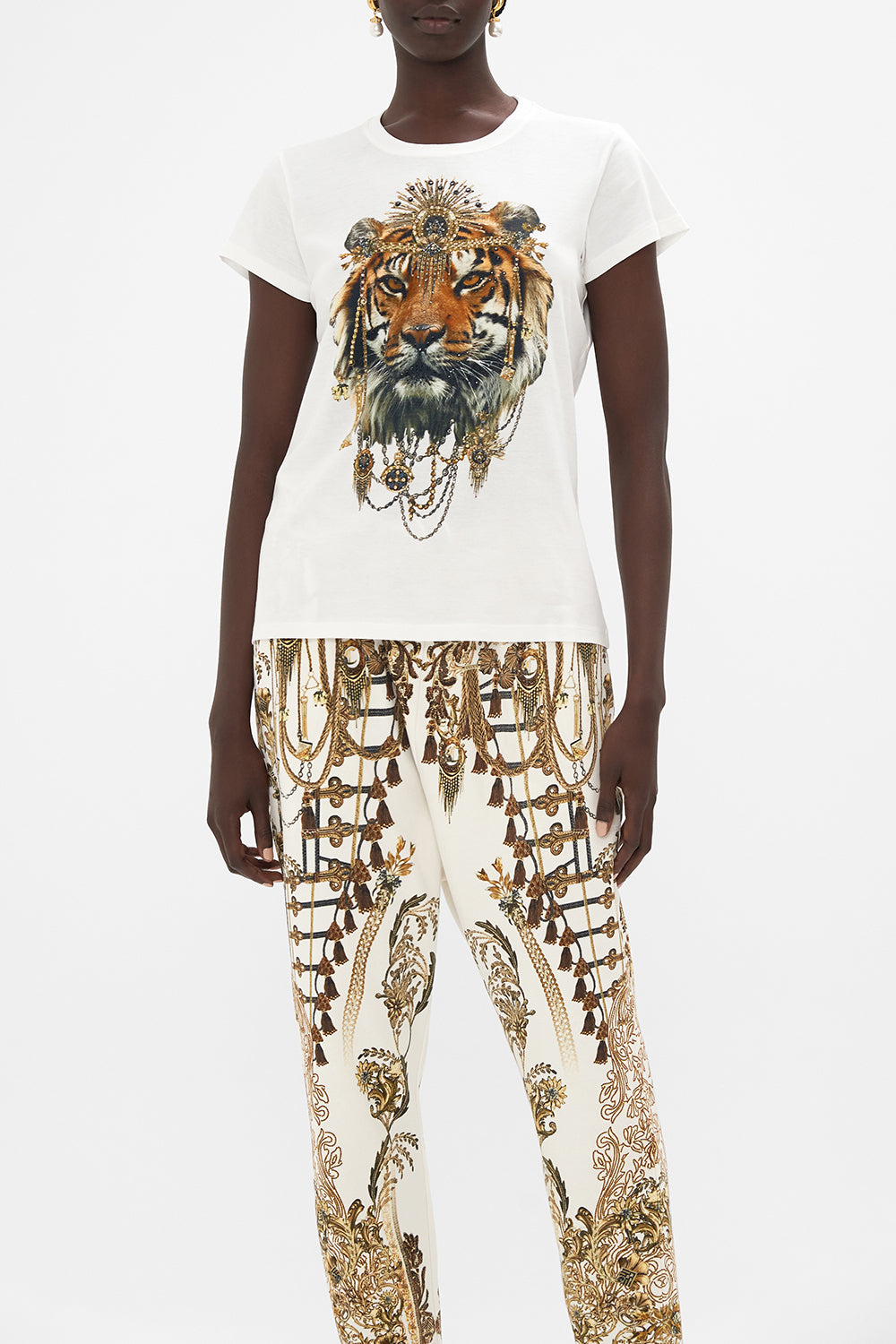 SLIM FIT  ROUND NECK T-SHIRT ROAD TO RICHESSE