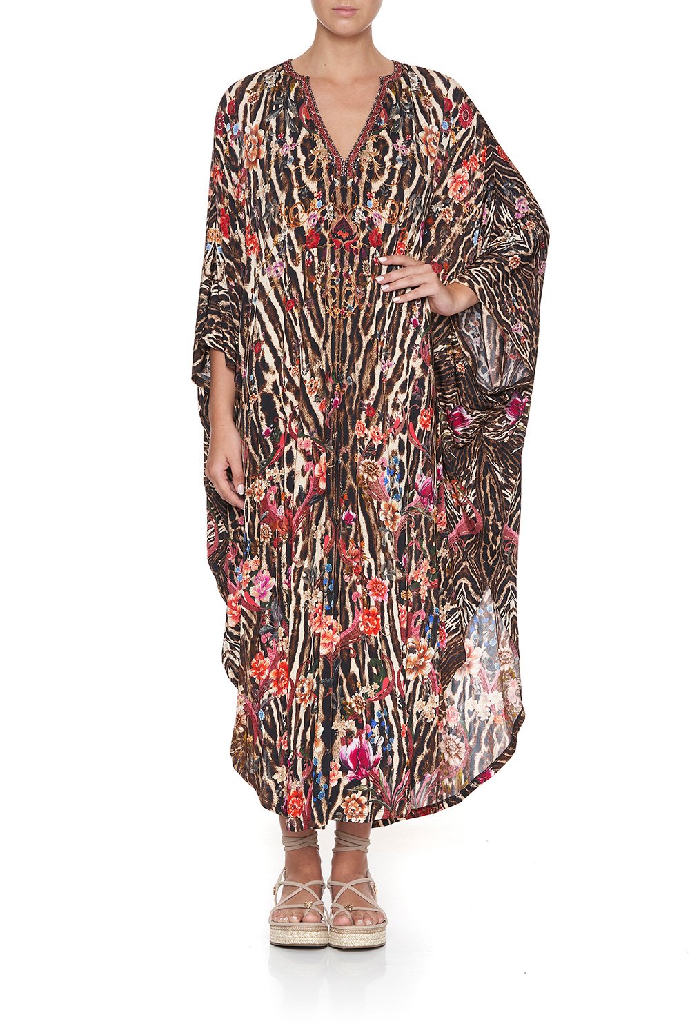 JERSEY LONG KAFTAN WITH ROUNDED HEM LIV A LITTLE