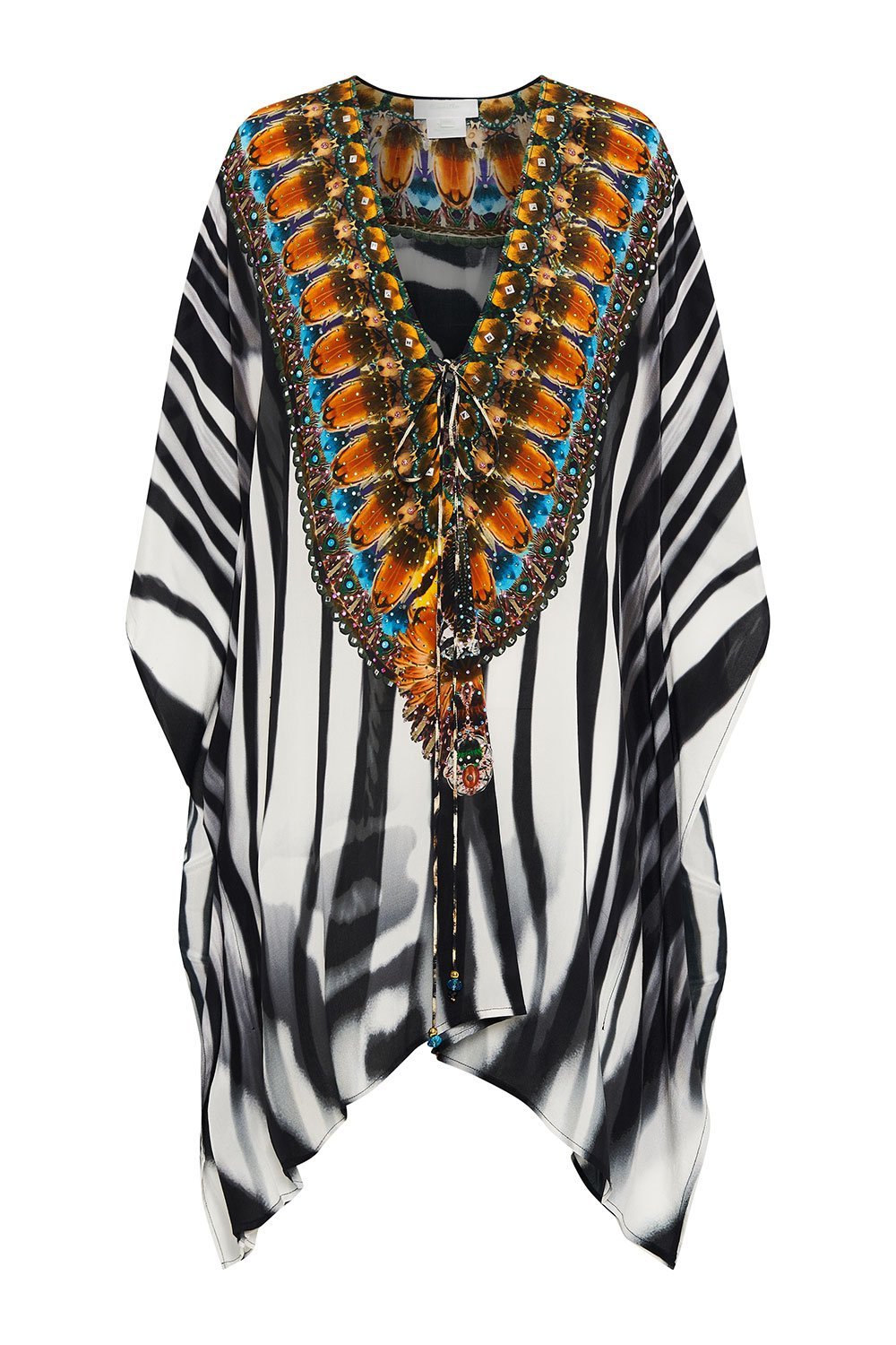 SHORT LACE UP KAFTAN ANIMALIA