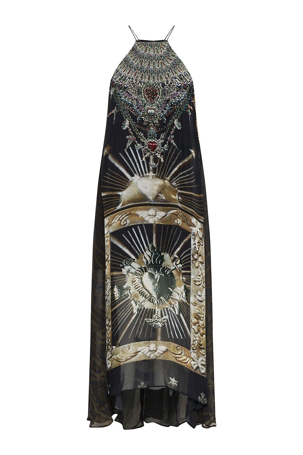 HIGH NECK MIDI DRESS SACRED AMULET