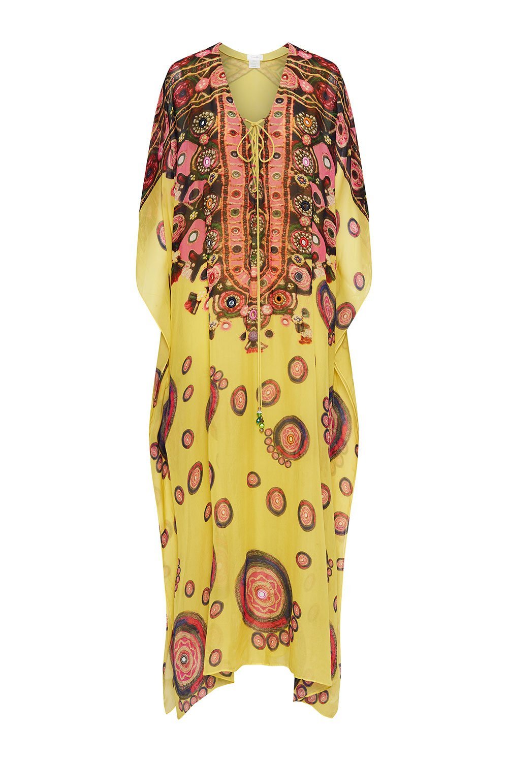 V NECK SPLIT KAFTAN MULTI