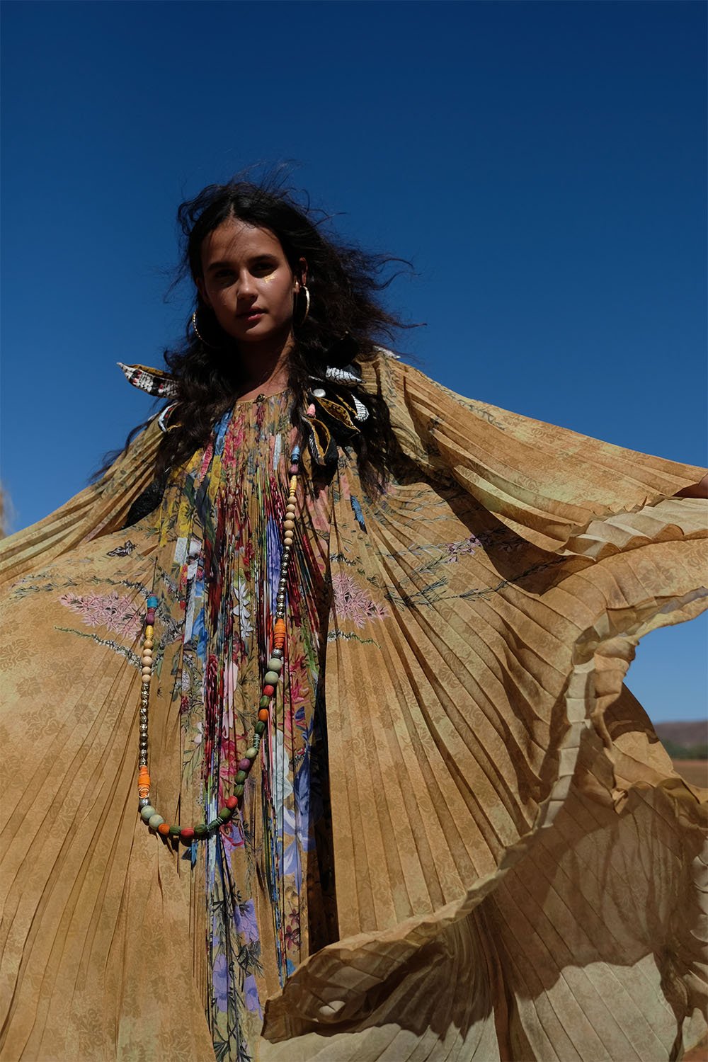 SUNRAY PLEATED KAFTAN AMONG THE GUMTREES