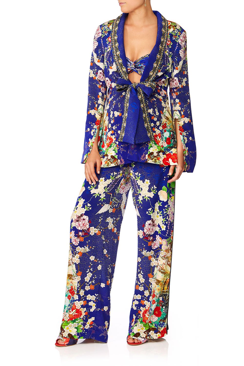 CAMILLA MAIKOS MIDNIGHT TIE DETAIL JACKET