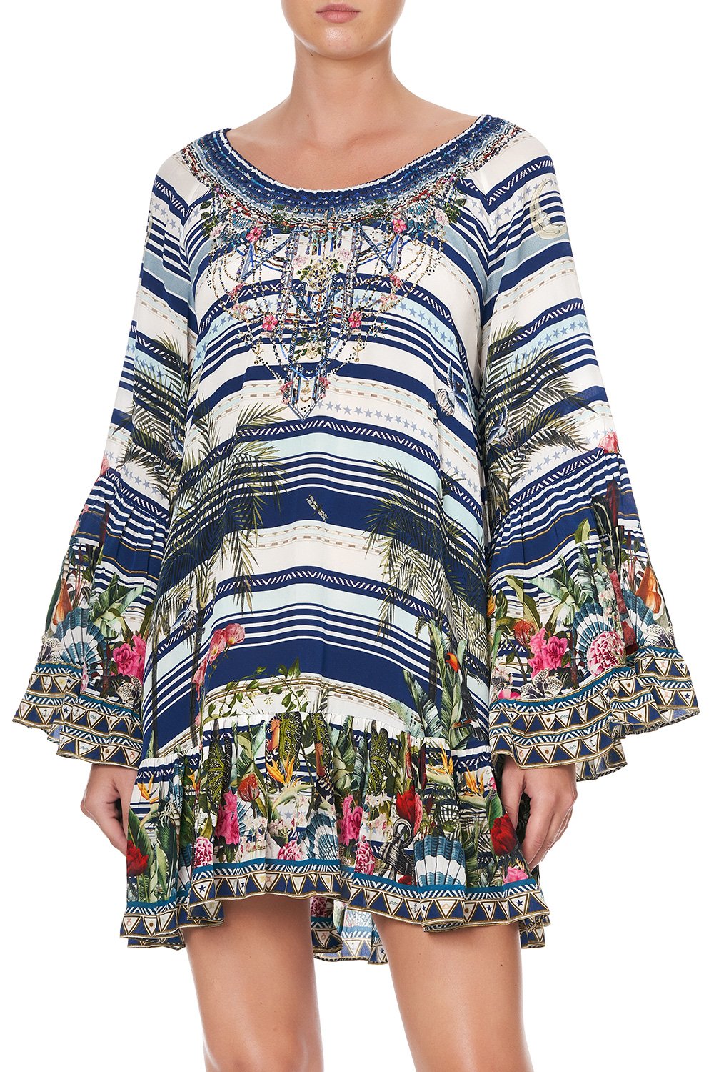 A LINE FRILL DRESS SOLIS HEART