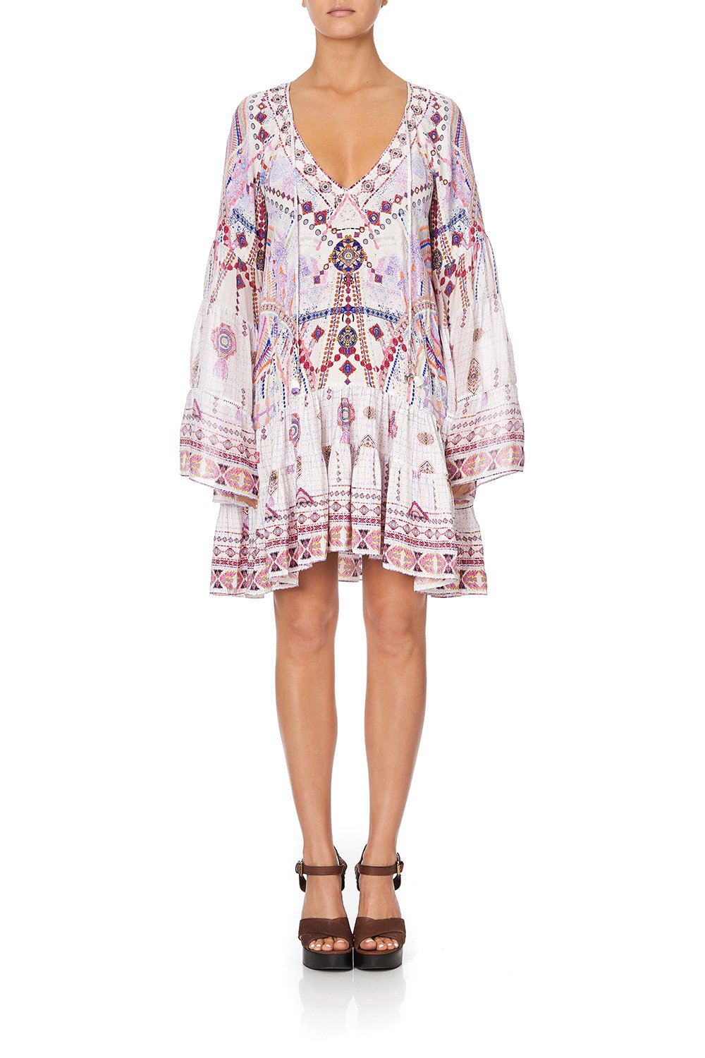 A-LINE GATHERED PANEL DRESS TANAMI ROAD