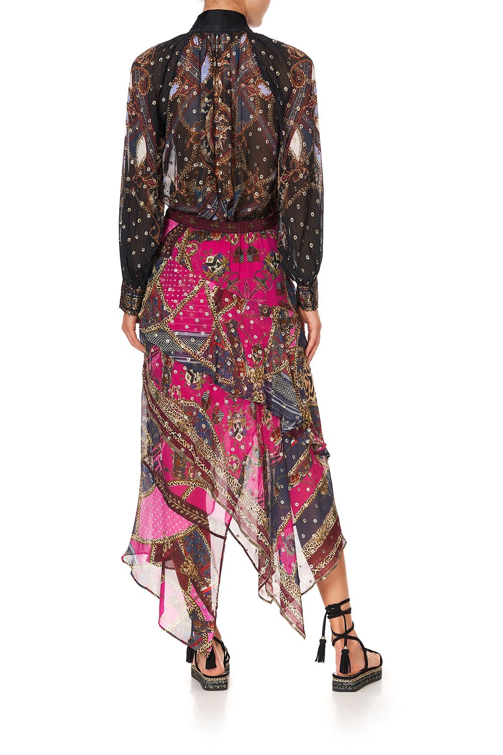 ASYMMETRICAL RUFFLE SKIRT DINING HALL DARLING