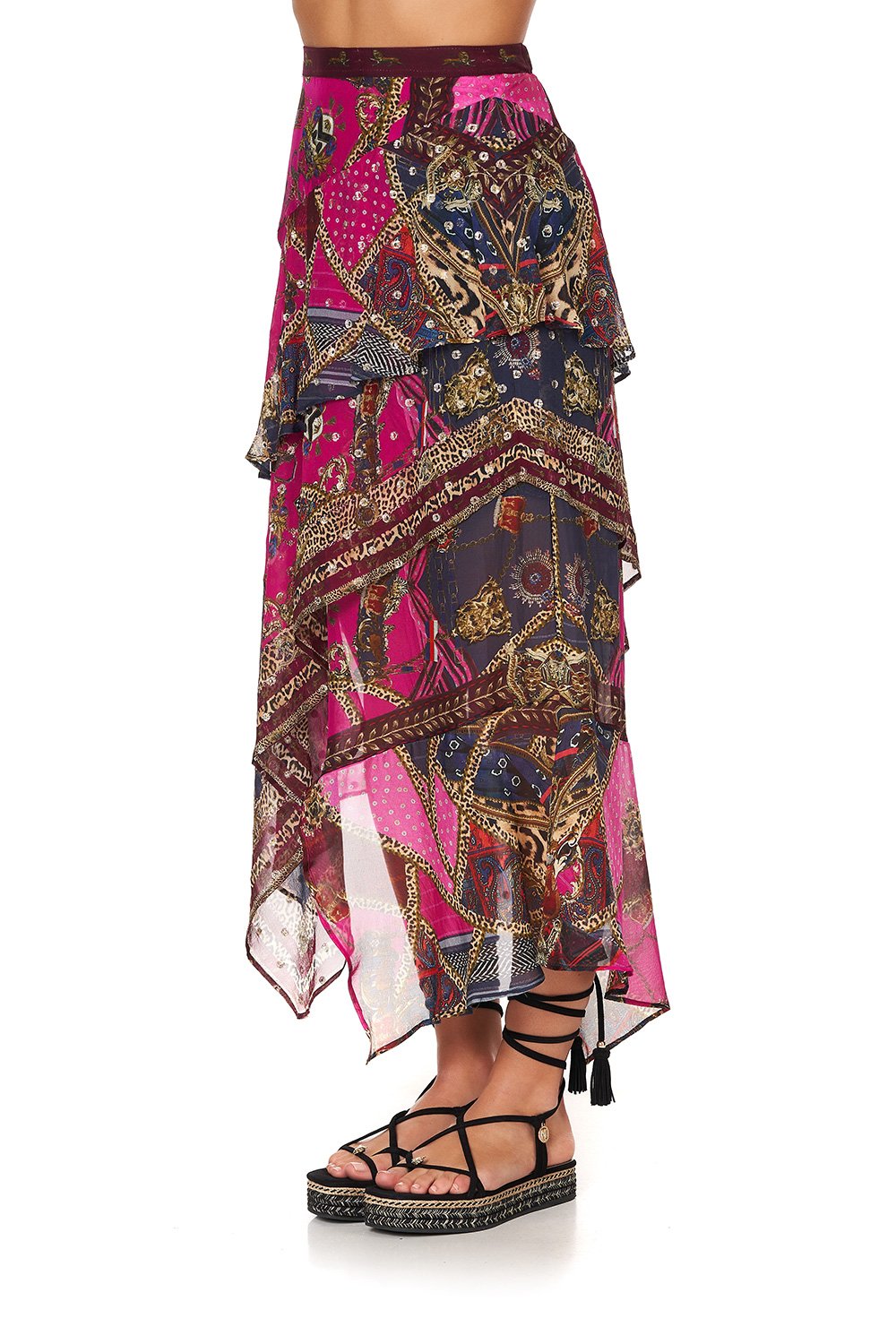 ASYMMETRICAL RUFFLE SKIRT DINING HALL DARLING