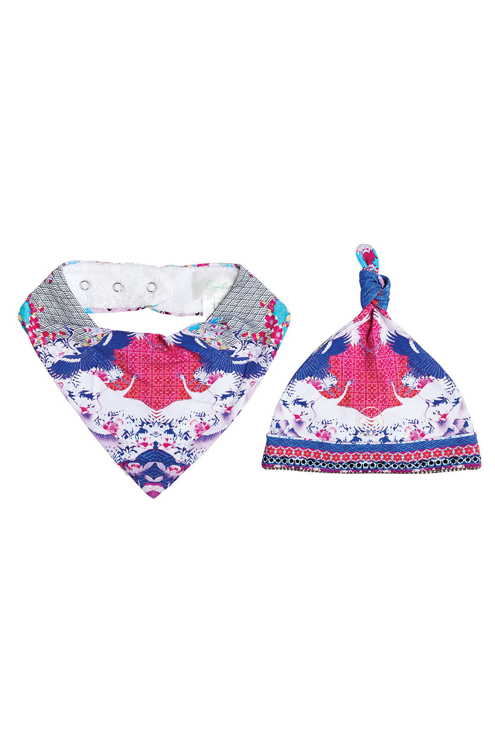 MILLA SKY OF VENUS BABIES BIB AND BEANIE SET
