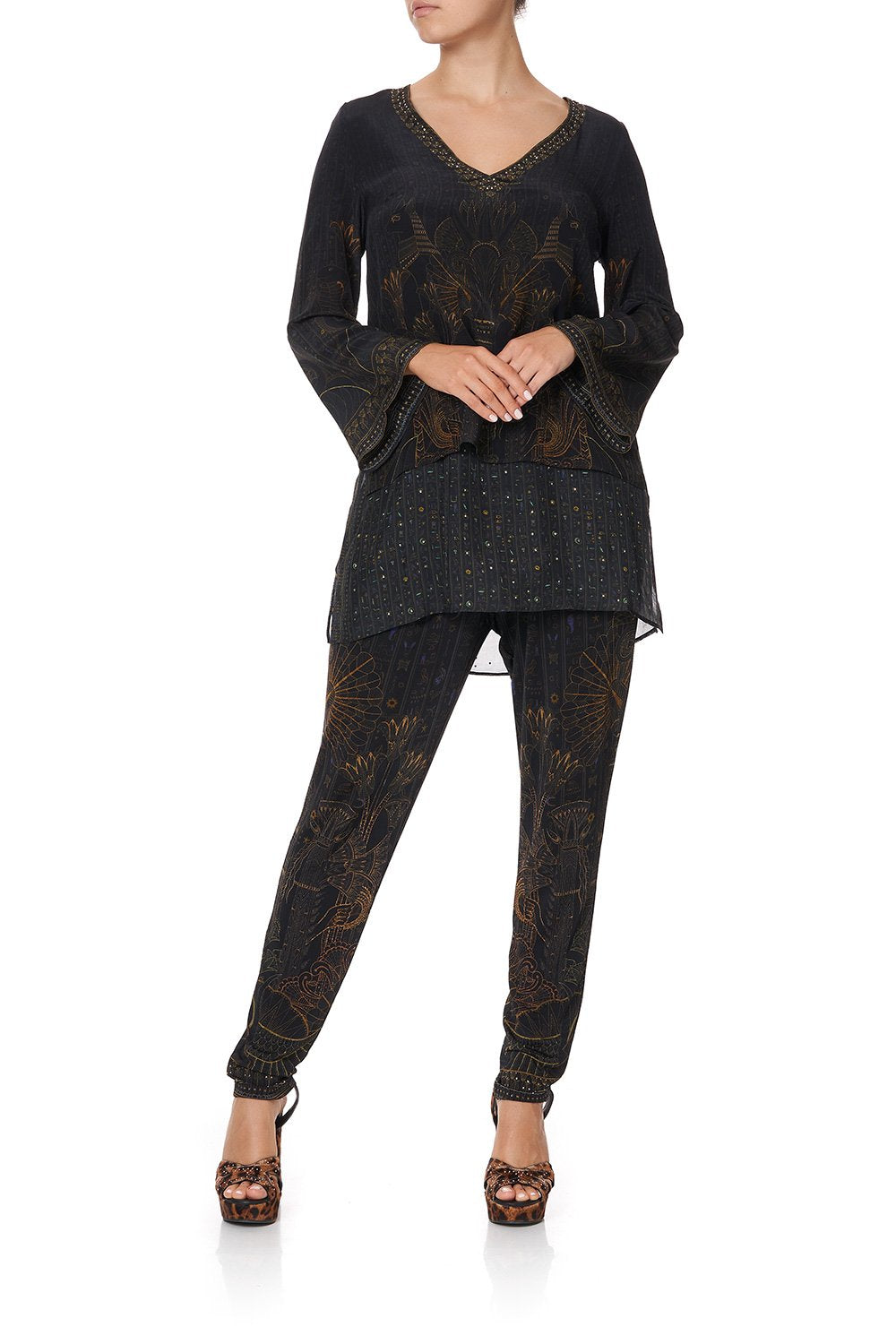 BLOUSE WITH SIDE SPLIT COBRA KING