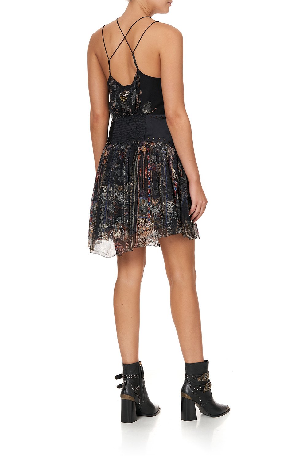 SHORT DRESS WITH SHAPED WAISTBAND SON OF SEVEN QUEENS