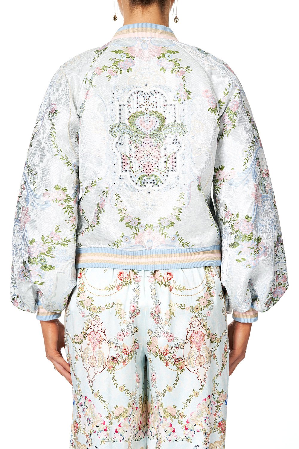CAMILLA BLOUSON SLEEVE BOMBER VERSAILLES SKY