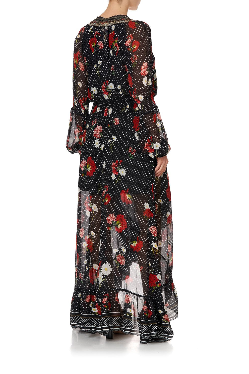 BLOUSON SLEEVE WRAP DRESS COASTAL PARISIENNE