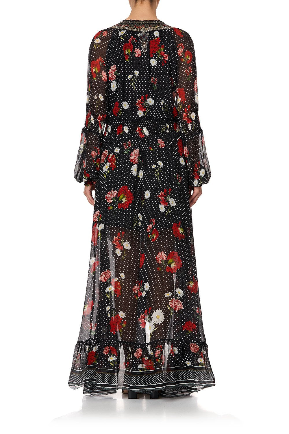 BLOUSON SLEEVE WRAP DRESS COASTAL PARISIENNE