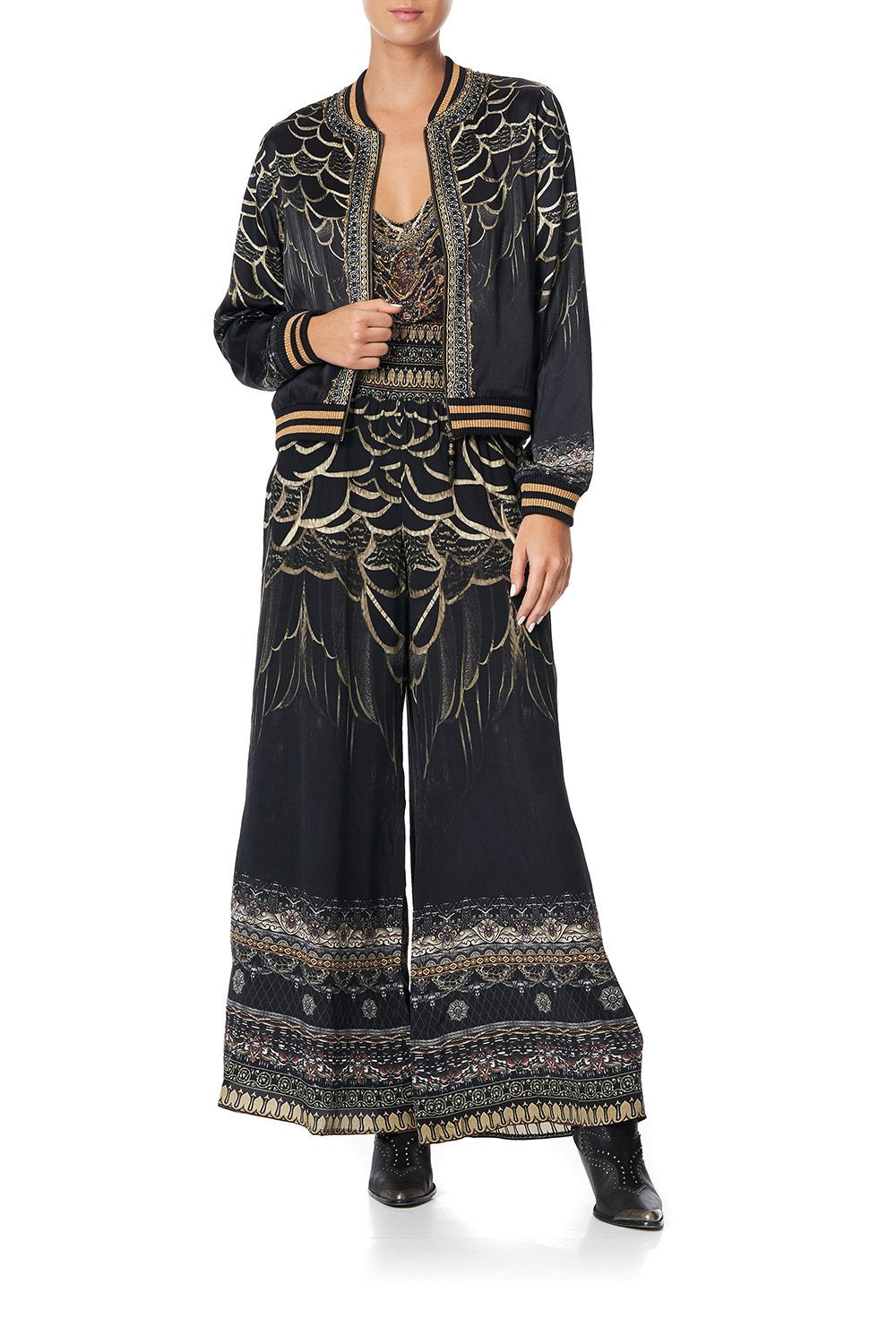 SHIRRED WAIST PANT UNDER A FULL MOON