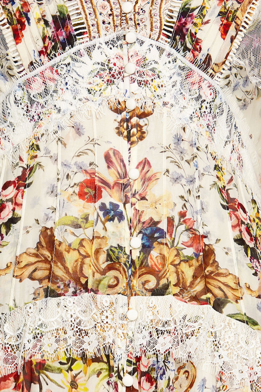 BUTTON UP DRESS WITH LACE INSERT OLYMPE ODE