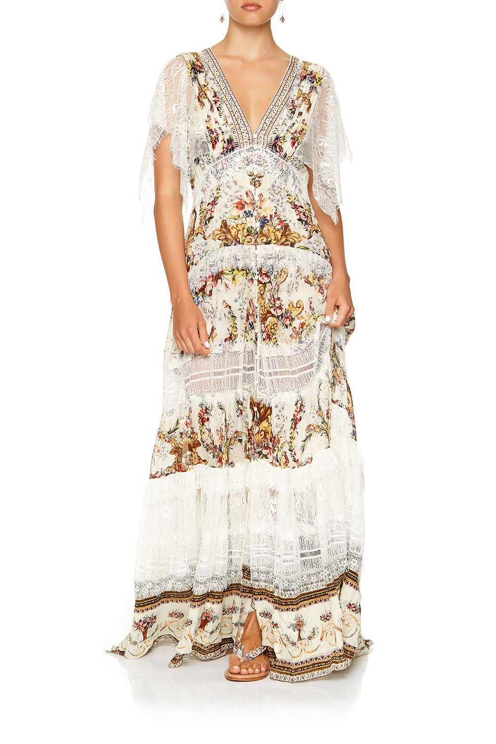 BUTTON UP DRESS WITH LACE INSERT OLYMPE ODE