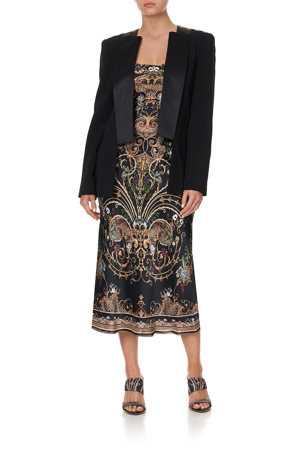 CONTRAST COLLAR SUIT JACKET - FLOW STUDIO 54