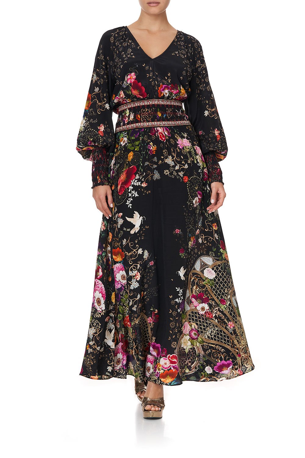 DRESS WITH SHIRRED DETAIL MIRROR MIRROR