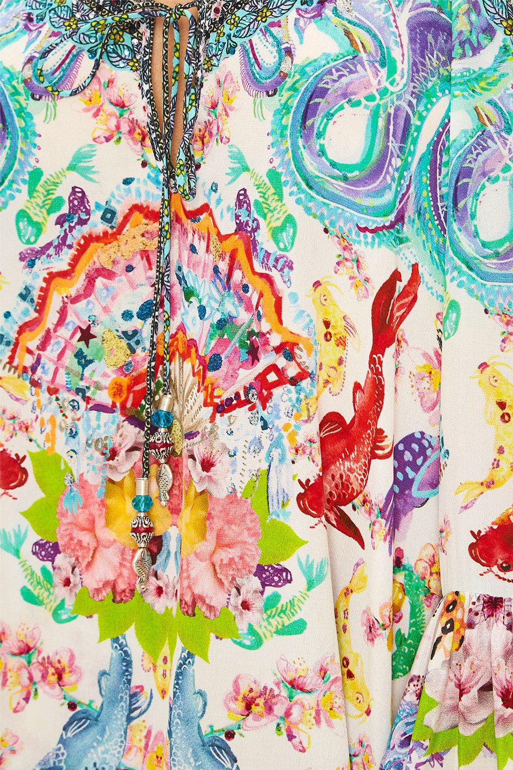 CAMILLA DRAGON DIVINITY DROP SHOULDER TOP