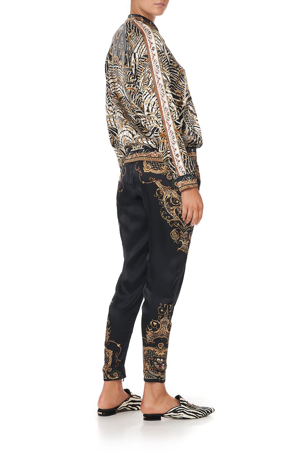 ENCASED ELASTIC RAGLAN BOMBER NIGHT WAITING FOR DAY