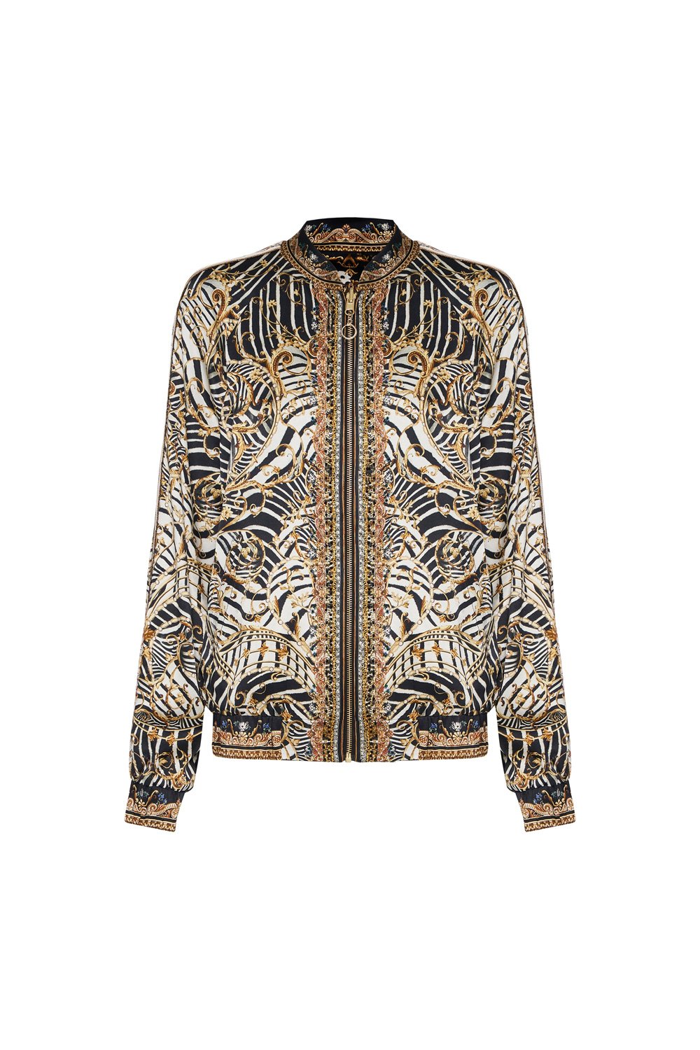 ENCASED ELASTIC RAGLAN BOMBER NIGHT WAITING FOR DAY