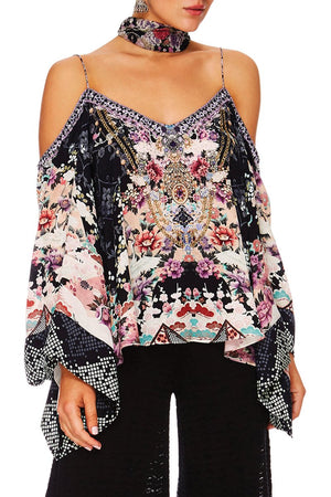 CAMILLA NIGHTS WITH HER FLARE SLEEVE TOP