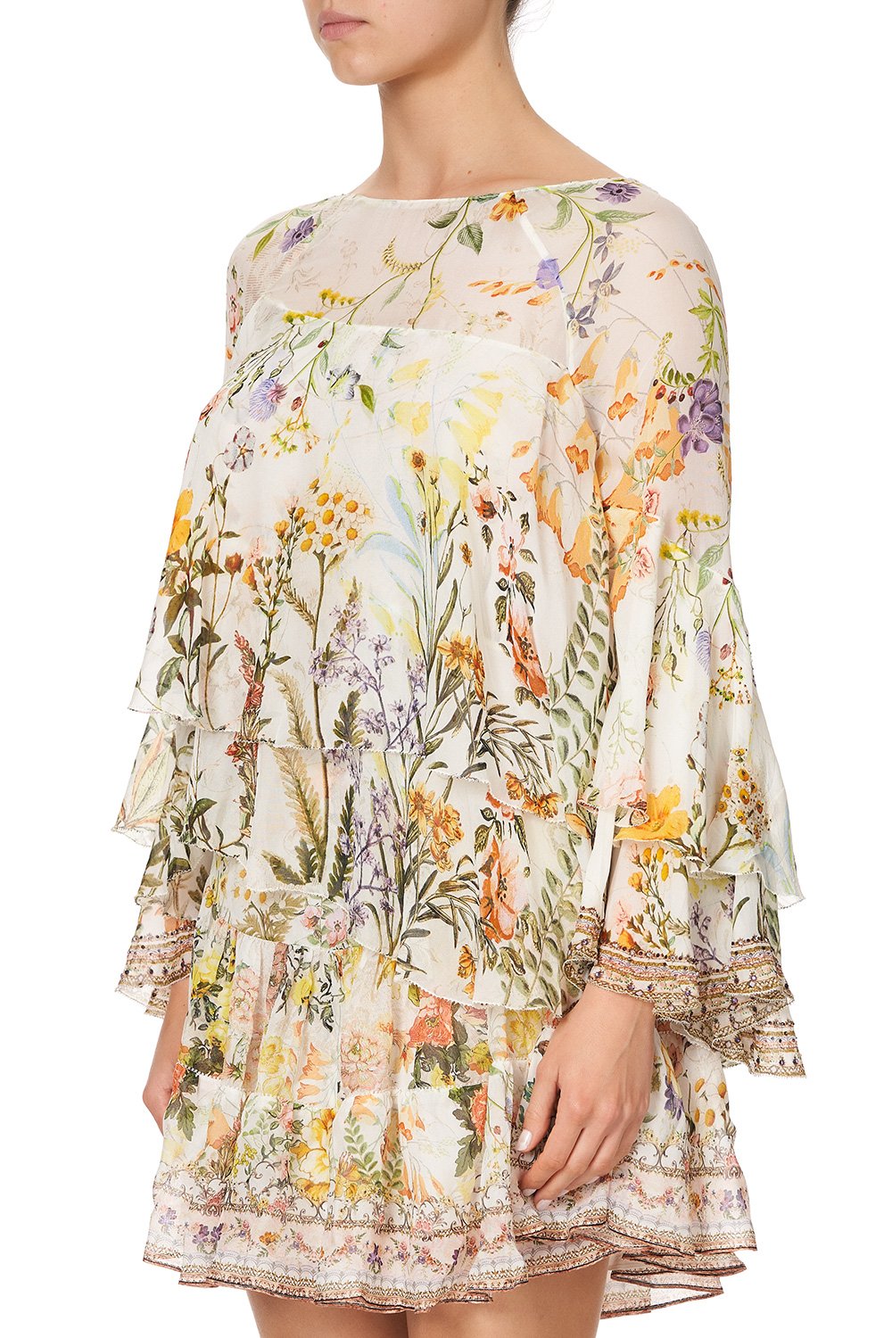 FLARED LAYERED BLOUSE IN THE HILLS OF TUSCANY