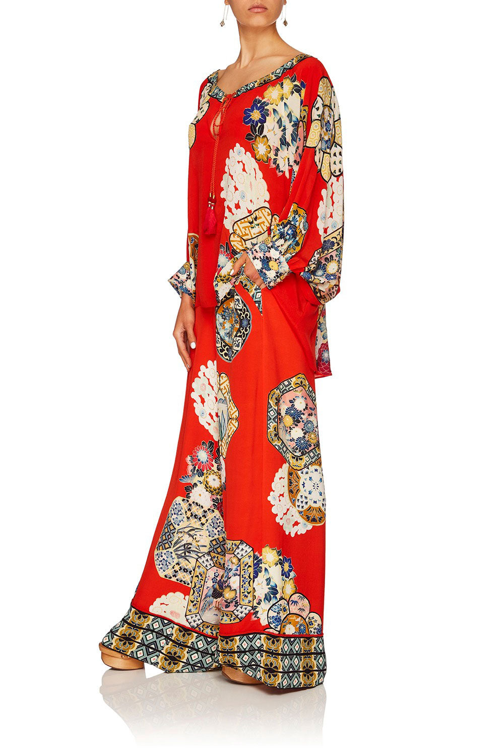 CAMILLA FOUND IN TRANSLATION WIDE LEG PANT WCUFFS