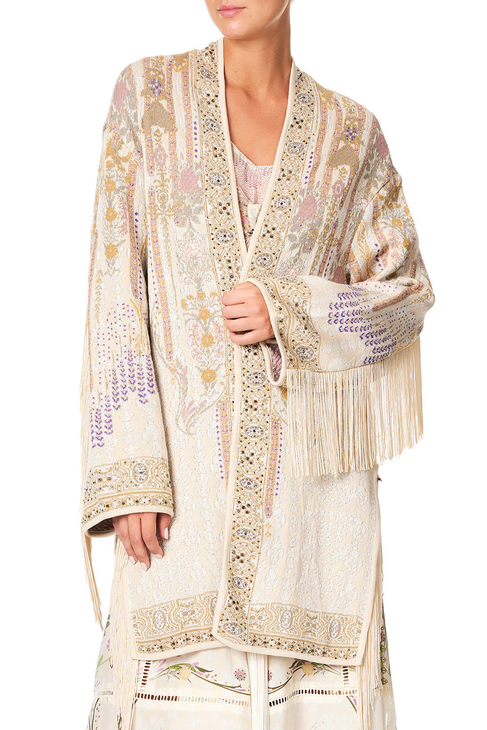 CAMILLA FRINGED JACQUARD JACKET GOLDEN AGE