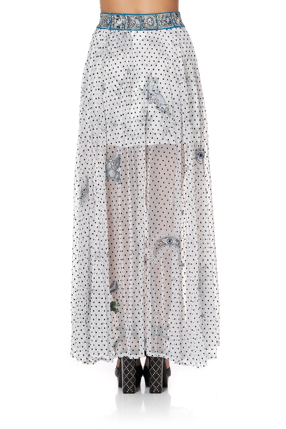 FULL SKIRT WITH GATHERED FRONT PANEL MOONLIT MUSINGS