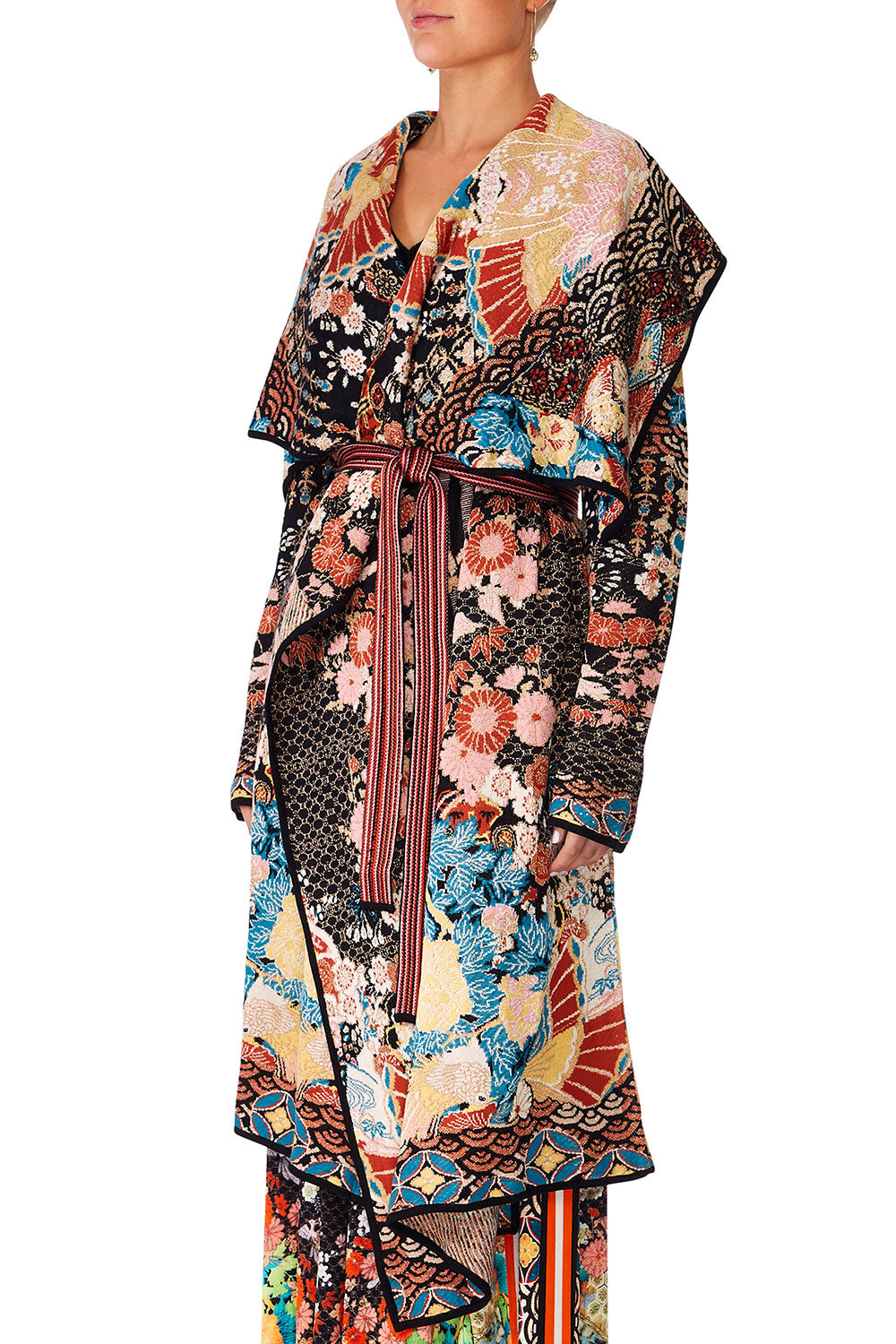 CAMILLA GALAXY GIRL LONG JAQUARD CARDIGAN W TIE