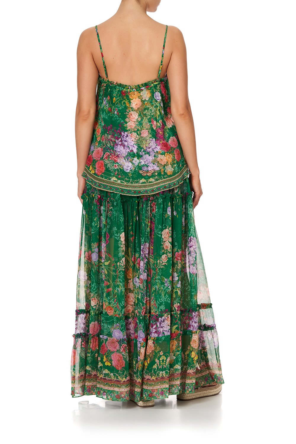 GATHERED CAMI WITH ADJUSTABLE STRAPS DIARIES FROM A VILLA