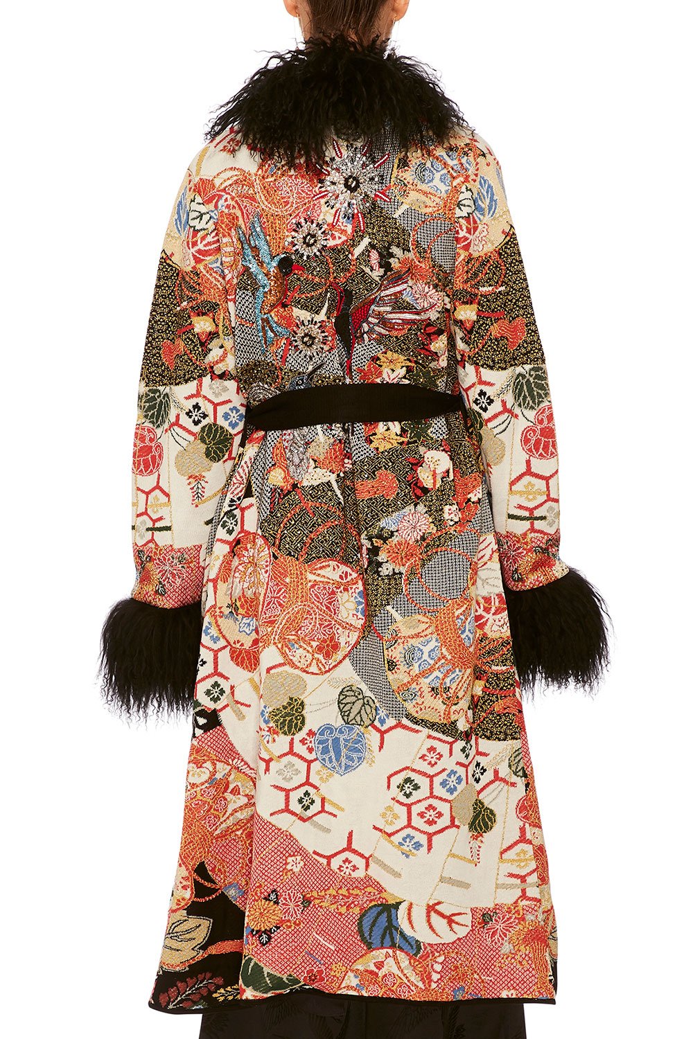 CAMILLA KISSING THE SUN JACQUARD LAYERING PIECE W TIE