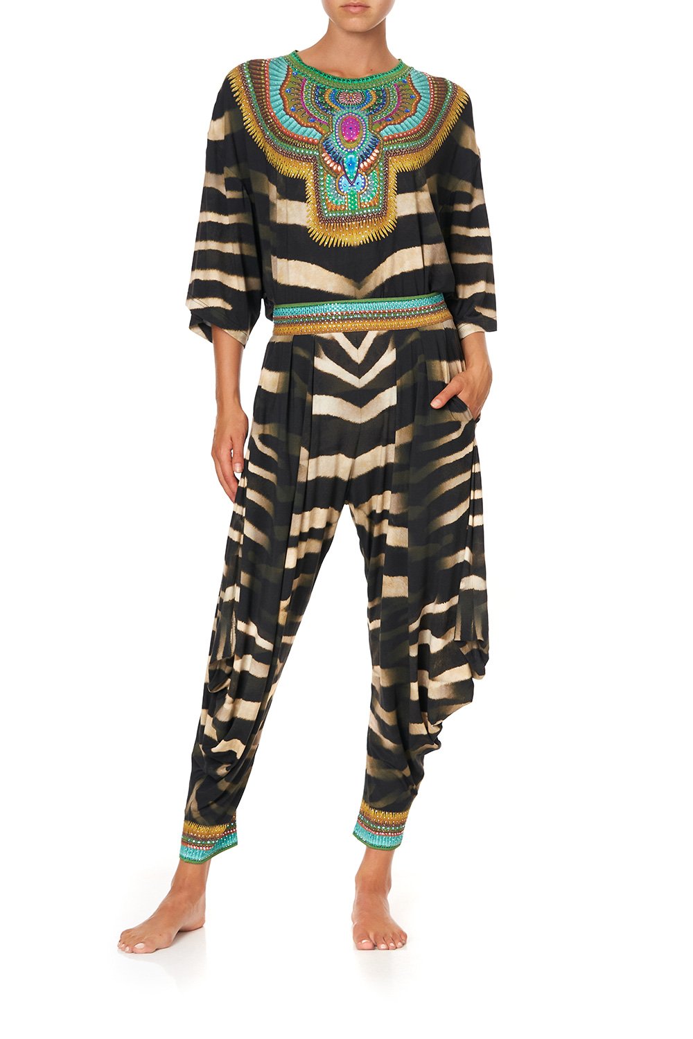 JERSEY DRAPE PANT WITH POCKET BAKORA