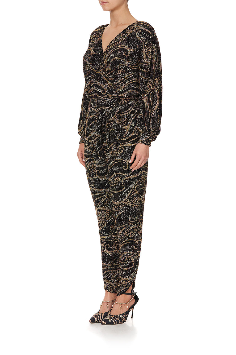 JERSEY TWIST FRONT JUMPSUIT STUDIO 54