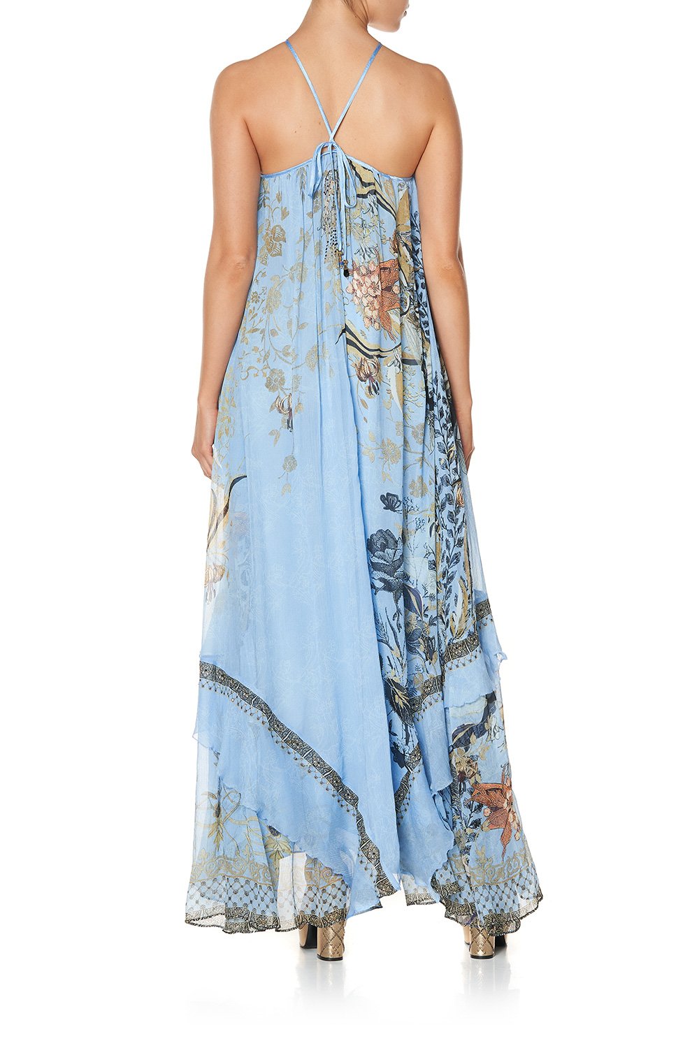 KEYHOLE NECK LONG DRESS FAIRY FOUNTAIN