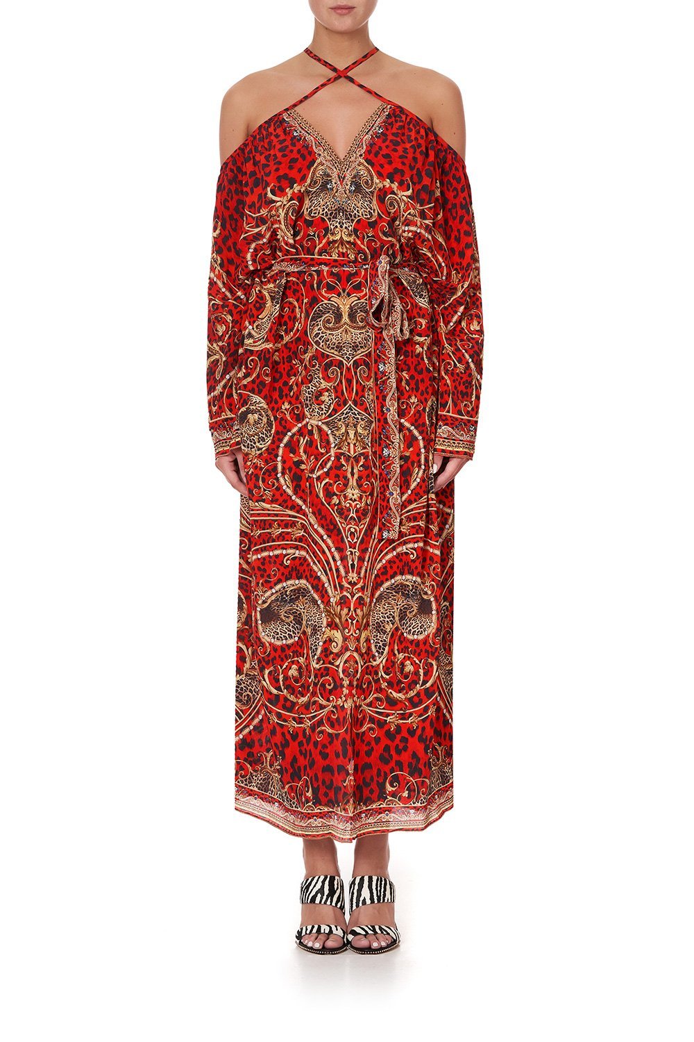 KEYHOLE NECK LONG KAFTAN SLAVE TO THE RHYTHM