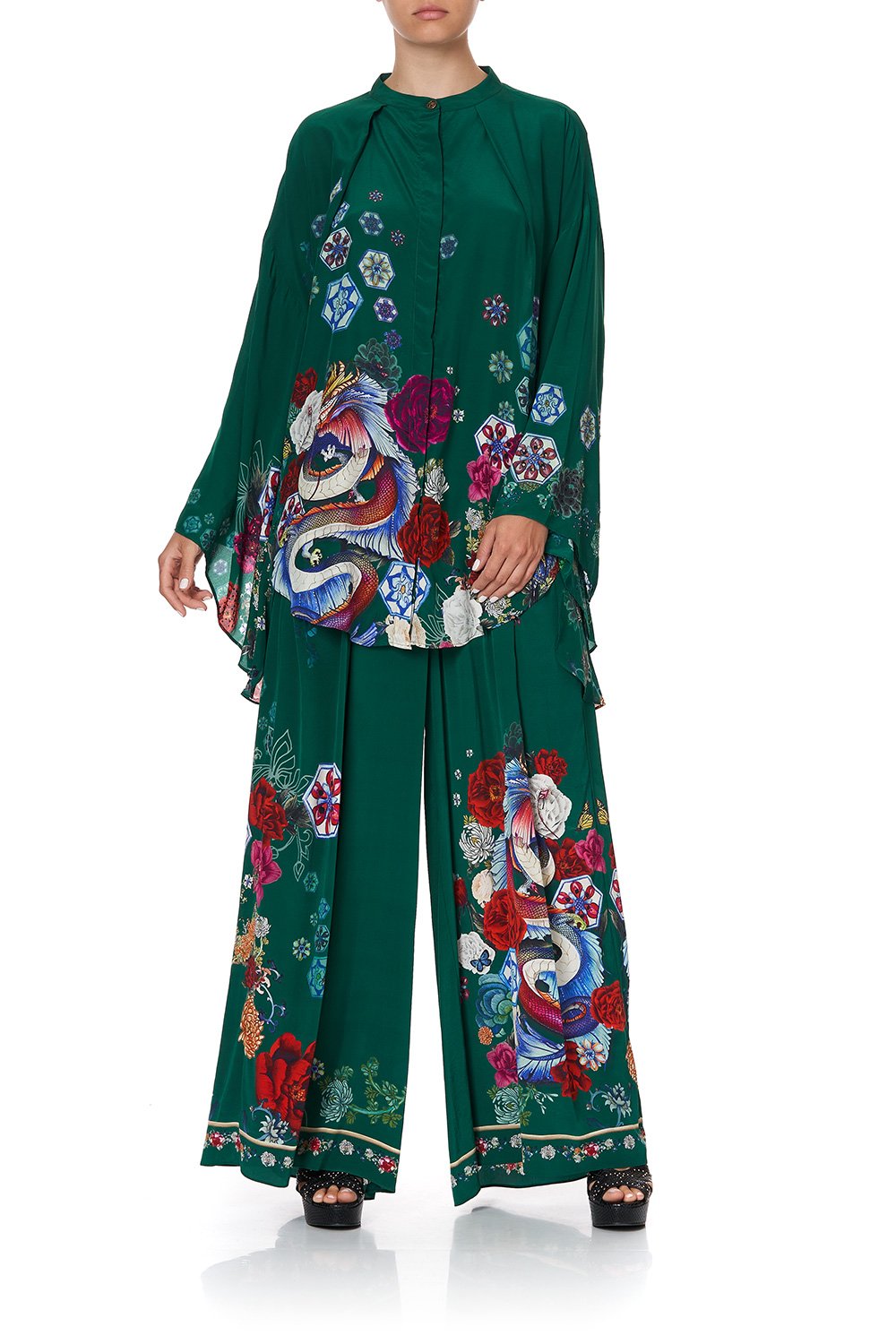 KIMONO SLEEVE BLOUSE EMERALD'S ORBIT