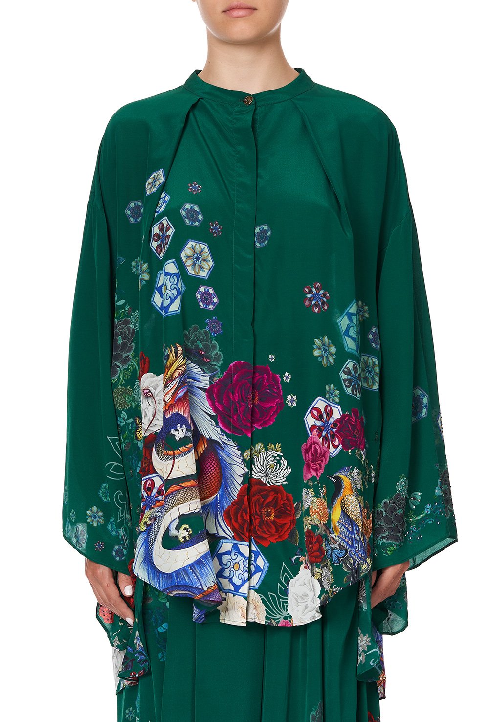 KIMONO SLEEVE BLOUSE EMERALD'S ORBIT