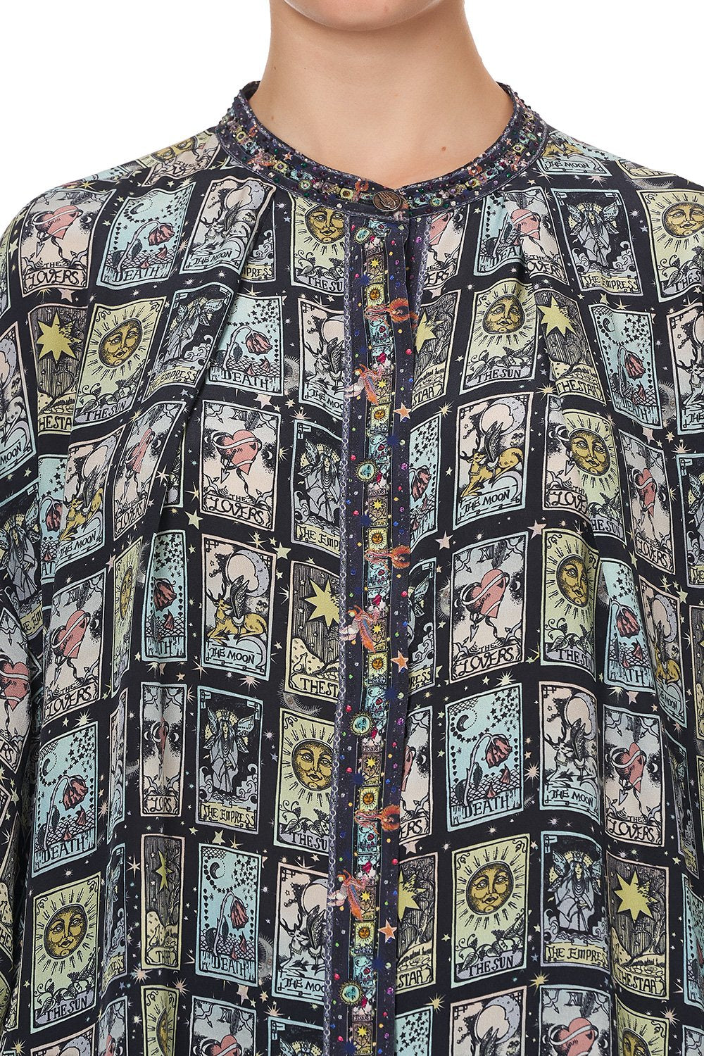 KIMONO SLEEVE BLOUSE MIDNIGHT MOON HOUSE