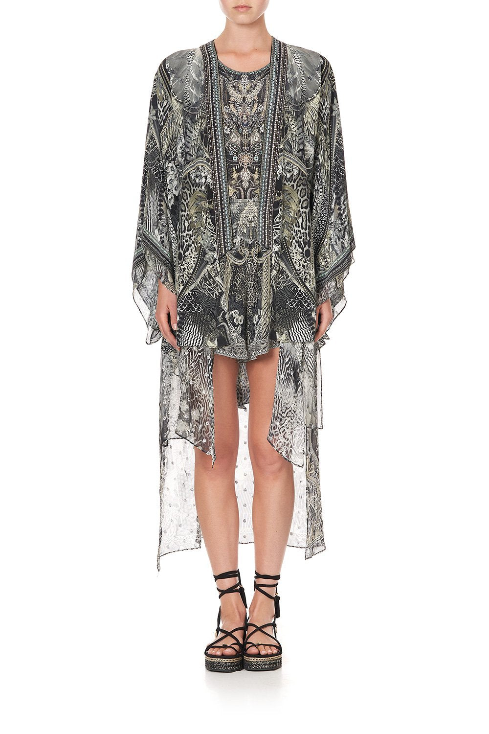 KIMONO WITH LONG UNDERLAYER ONE TRIBE