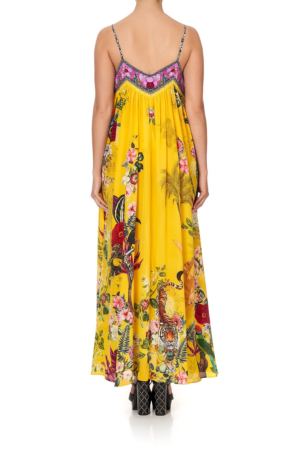 LACE UP FRONT DRESS SAFFRON MOON