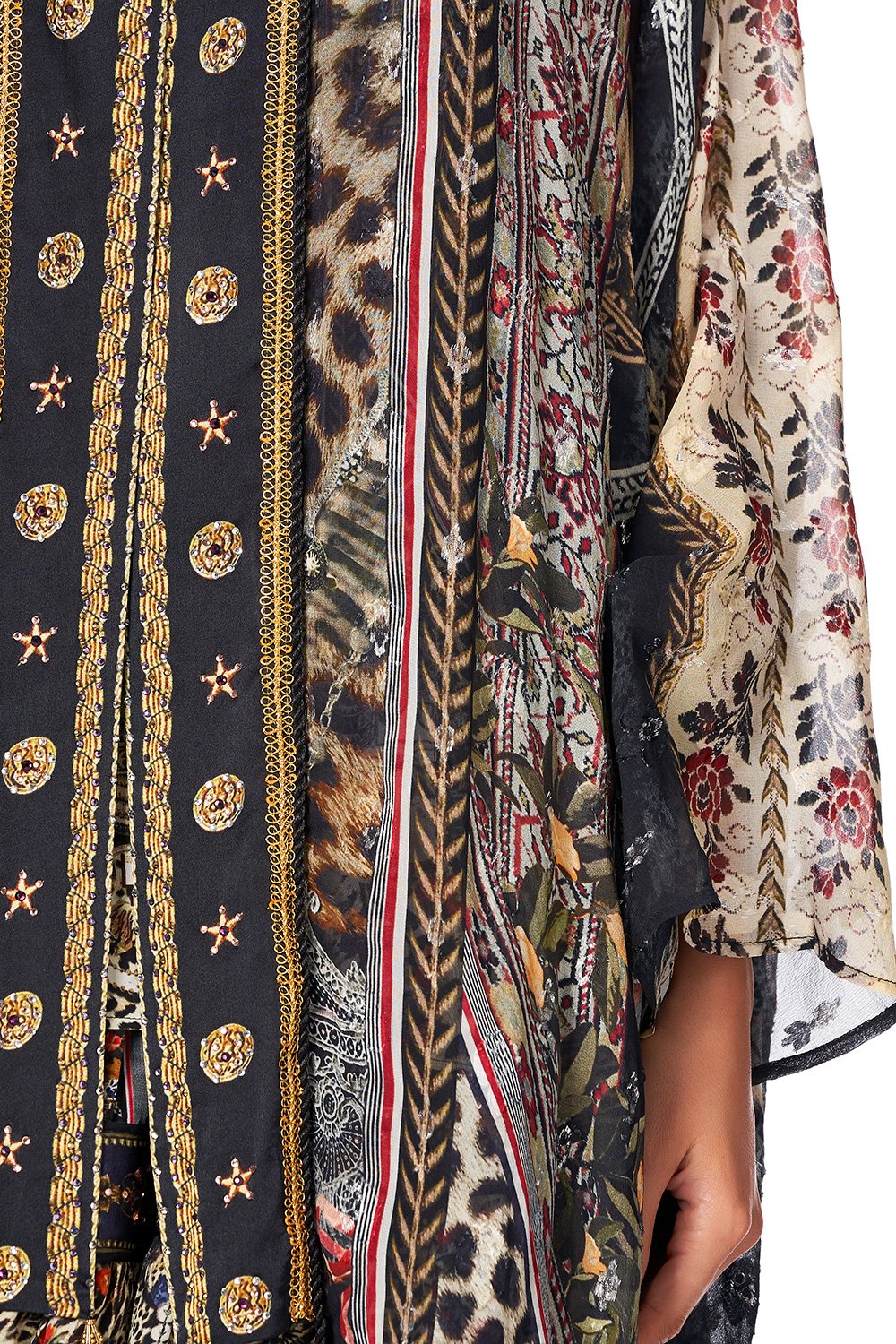 LAYER WITH KIMONO COLLAR MARAIS AT MIDNIGHT