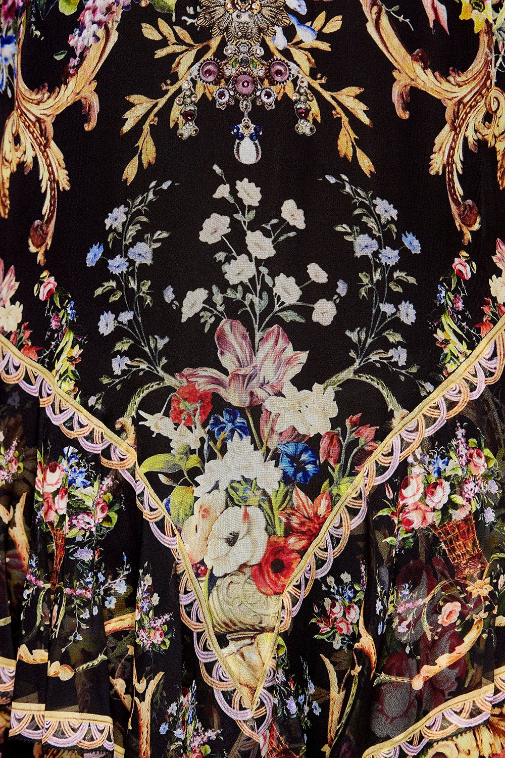 CAMILLA LAYERED ASYMMETRICAL DRESS FRIEND IN FLORA